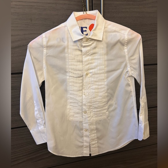 Boys Crewcuts ludlow tuxedo shirt. Size 6-7 - Picture 1 of 3